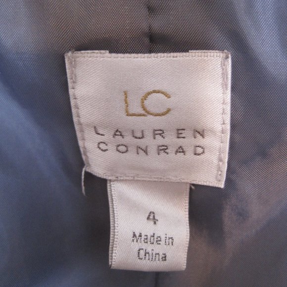 LC Lauren Conrad Faux-Suede Peplum Vest sz 4 - Picture 5 of 9